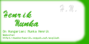 henrik munka business card